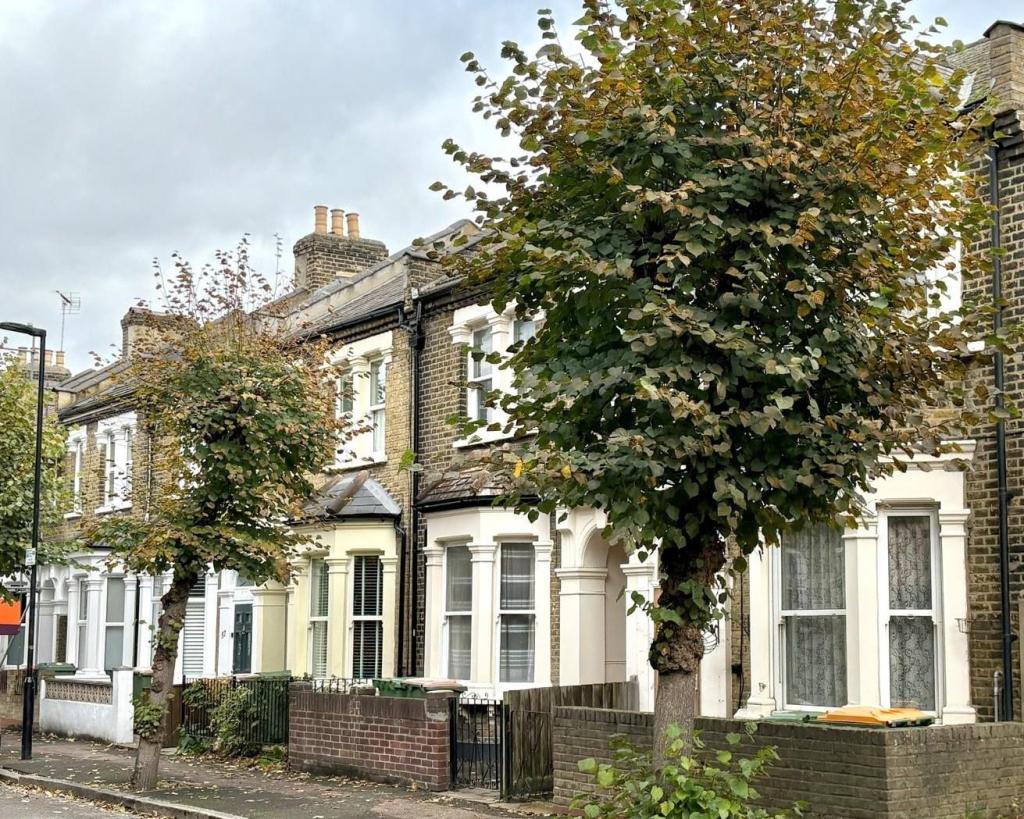 Traditional Victorian terraced homes in London