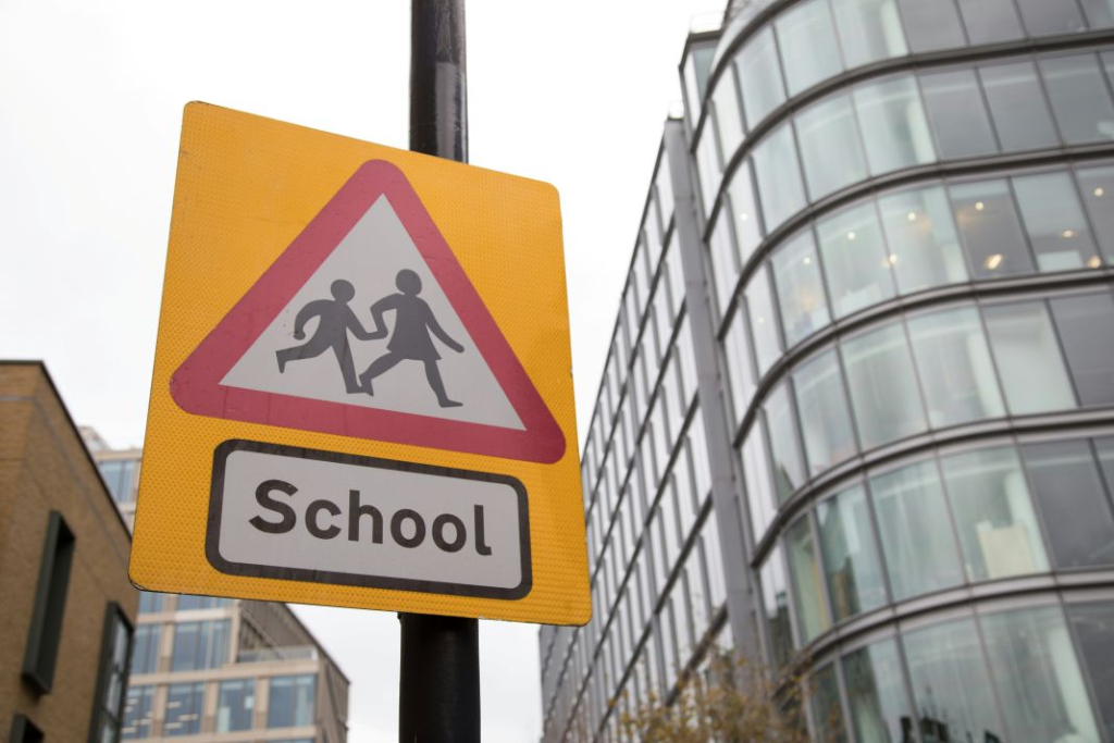 a photo of a school sign - Barrain London Estate Agents